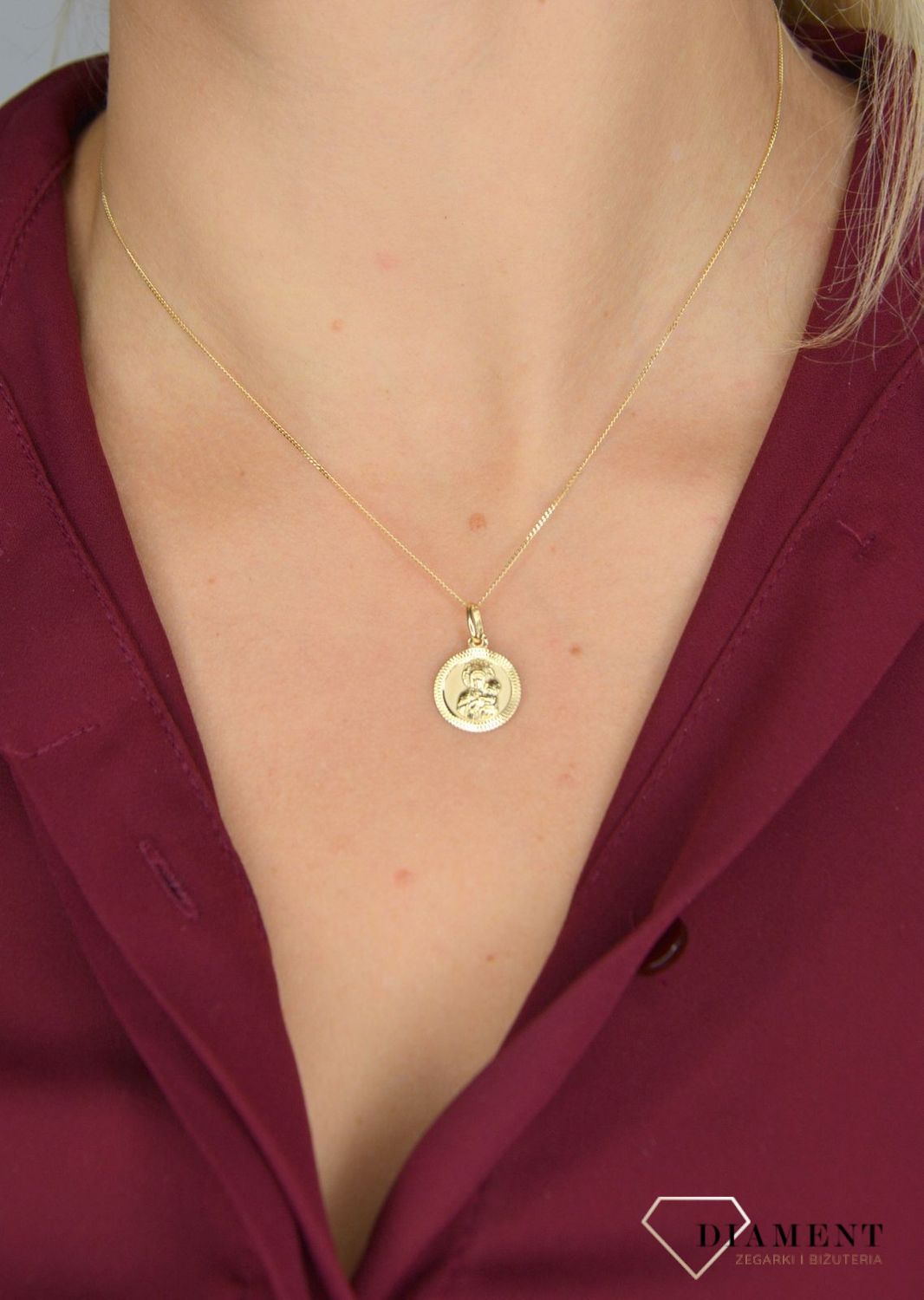 łoty łańcuszek 585 pancerka 0,5 mm DIA-LAN-1098-585 0,5mm ✅ Złoty łańcuszek o klasycznym splocie pancerki ✅.jpg